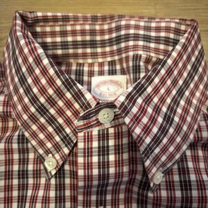 Brooks Brothers Shirt Mens Large Multicolor Plaid Button Down Long Sleeve